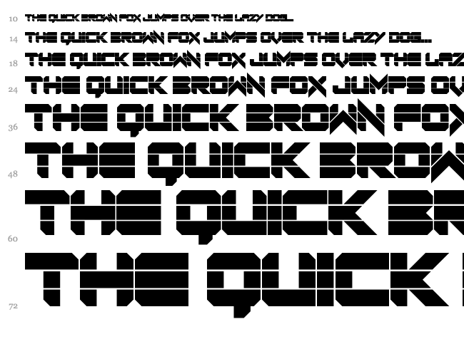 Rodent Rage font waterfall